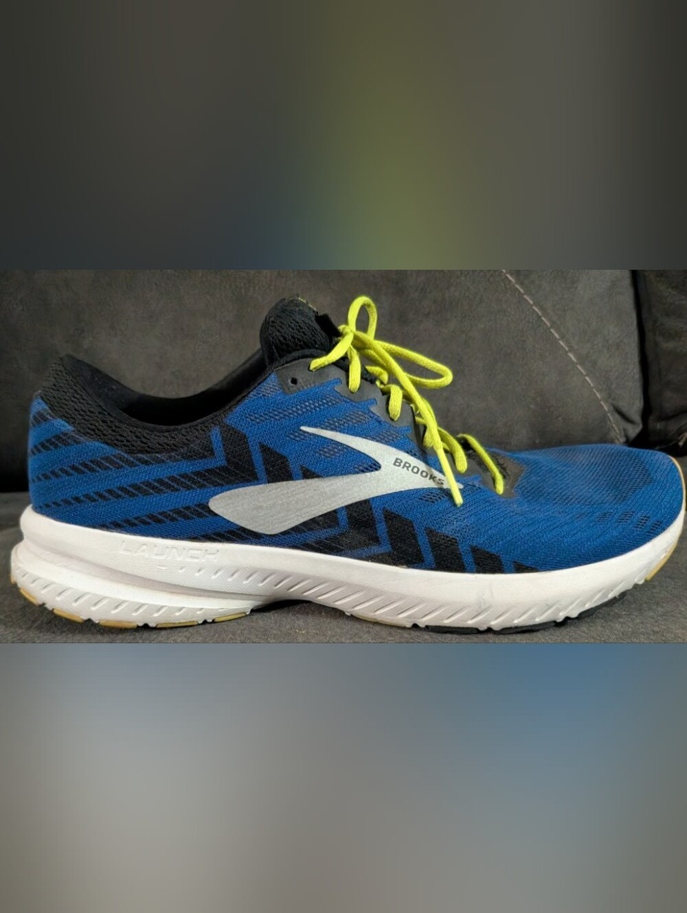 EUC Brooks Launch 8 Men's 12 LEFT Replacement Running Shoe Blue BioMoGo DNA AUTH